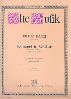 Danzi, Franz: Konzert C-Dur für Fagott und Orchester, Partitur 