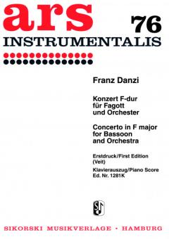 Danzi, Franz: Konzert F-Dur für Fagott und Orchester für Fagott und Klavier 