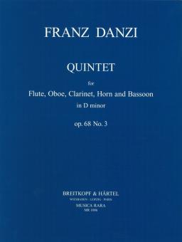 Danzi, Franz: Quintett d-Moll op.68,3 für Flöte, Oboe, Klarinette, Horn und Fagott, Stimmen 