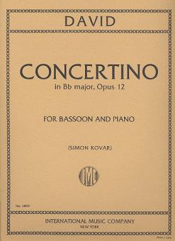 David, Ferdinand: Concertino op.12 for bassoon and piano 