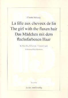 Debussy, Claude: La fille aux cheveux de lin für Flöte, Oboe, Klarinette, Horn und Fagott, Partitur und Stimmen 