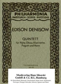 Denissow, Edison: Quintett für Flöte, Oboe, Klarinette, Fagott und Horn Studienpartitur 
