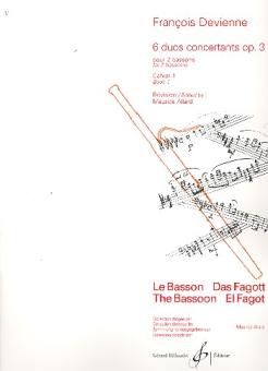 Devienne, Francois: 6 duos concertants vol.1 op.3 (1-3) pour 2 bassons, partition 