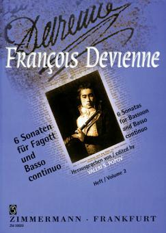 Devienne, Francois: 6 Sonaten Band 2 für Fagott und Bc 