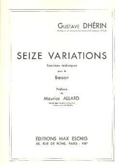 Dhérin, Gustave: 16 Variations pour basson 