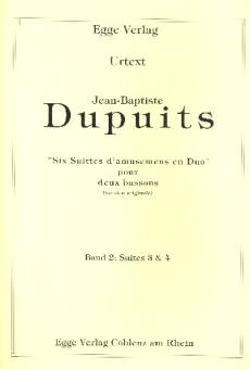 Dupuits, Jean Baptiste: 6 Suites Band 2 (Nr.3 und 4) für 2 Fagotte, Spielpartitur 