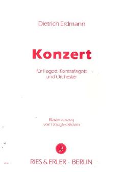 Erdmann, Dietrich: Konzert für Fagott, Kontrafagott und Orchester, Klavierauszug 