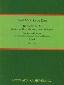Gébauer, Francois-Réné: Quintett Es-Dur op.1 für Klavier, Flöte, Klarinette, Horn und Fagott, Partitur und Stimmen 