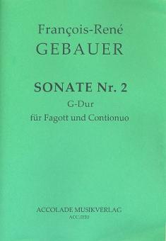 Gébauer, Francois-Réné: Sonate G-Dur Nr.2 für Fagott und Bc 