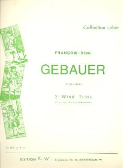 Gébauer, Francois-Réné: Trio F-Dur Nr.1 für Klarinette, Horn und Fagott, Stimmen 