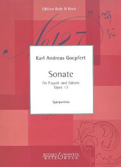 Göpfert, Karl Andreas: Sonate op.13 für Fagott und Gitarre, Spielpartitur 
