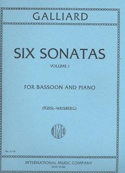 Galliard, Johann Ernst: 6 Sonatas vol.1 (nos.1-3) for bassoon and piano 