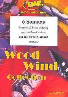 Galliard, Johann Ernst: 6 Sonaten für Fagott und Klavier (Orgel)  
