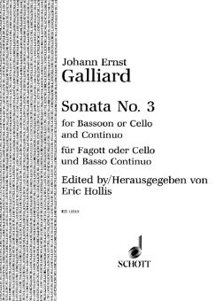 Galliard, Johann Ernst: Sonata no. 3 for bassoon or cello and bc 