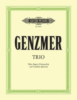 Genzmer, Harald: Trio für Flöte, Fagott (Vc) und Cembalo (Klavier), Partitur und 2 Stimmen 