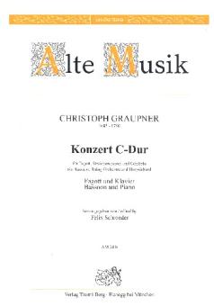 Graupner, Christoph: Konzert C-Dur für Fagott, Streichorchester und Bc für Fagott und Klavier 