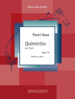 Haas, Pavel: Quintett op.10 für Flöte, Oboe, Klarinette, Horn und Fagott, Partitur und Stimmen 