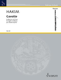 Hakim, Naji: Gavotte für Fagott und Klavier 