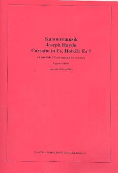 Haydn, Franz Joseph: Cassatio in Es Hob.II:Es7 für 2 Violen, 2 Englischhörner, 2 Hörner, Fagott und Kontrabass, Partitur und Stimmen 