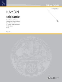Haydn, Franz Joseph: Feldpartie B-Dur Hob.II:43 für 2 Oboen, 2 Klarinetten, 2 Fagotte und 2 Hörner, Partitur 