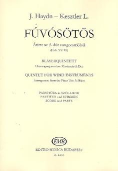 Haydn, Franz Joseph: Quintett für Flöte, Oboe, Klarinette Horn und Fagott, Partitur und Stimmen 