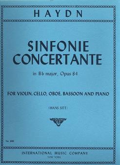 Haydn, Franz Joseph: Sinfonie Concertante in b flat major op.84 for violin, cello, oboe, bassoon and piano 