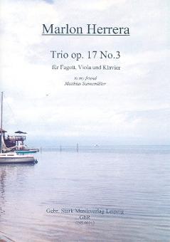 Herrera, Marlon: Trio op.17,3 für Fagott, Viola und Klavier, Partitur und Stimmen 