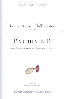 Hoffmeister, Franz Anton: Parthia B-Dur für 2 Oboen, 2 Klarinetten, 2 Fagotte und 2 Hörner, Partitur und Stimmen 