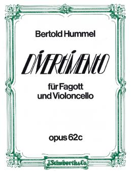 Hummel, Bertold: Divertimento op. 62c für Fagott und Violoncello, Spielpartitur - Eine Ausgabe beinhaltet 2 Spielpartituren 