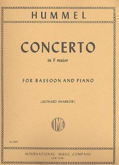 Hummel, Johann Nepomuk: Concerto F major for bassoon and piano 