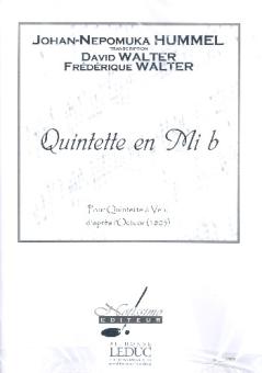 Hummel, Johann Nepomuk: Quintette en mi b pour flûte, hautbois, clarinette, cor et basson, partition er parties,  copie d'archive 