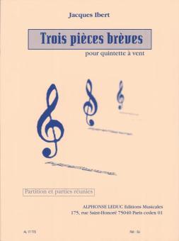 Ibert, Jacques: 3 pièces brèves pour flûte, hautbois, clarinette, cor, basson, partition et parties 