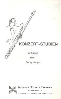 Junge, Georg: Konzert-Studien Band 1 für Fagott 