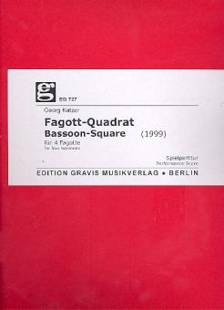 Katzer, Georg: Fagott-Quadrat für vier Fagotte vier Spielpartituren (1999), Bassoon square 
