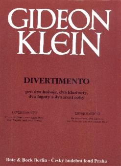 Klein, Gideon: Divertimento für 2 Oboen, 2 Klarinetten, 2 Fagotte und 2 Hörner, Partitur und Stimmen 