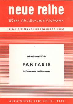 Klein, Richard Rudolf: Fantasie für Klarinette und Streicher, Partitur 