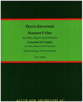 Krommer, Franz Vinzenz: Konzert F-Dur für Flöte, Fagott und Orchester, Klavierauszug 