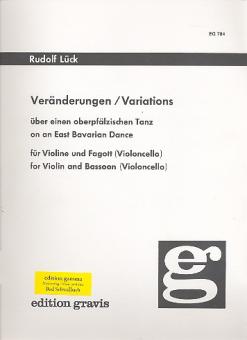 Lück, Rudolf: Veränderungen über einen oberpfälzischen Tanz für Violine und Fagott (Violoncello), Partitur 