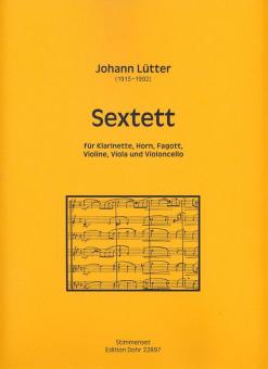 Lütter, Johann: Sextett für Klarinette, Horn, Fagott, Violine, Viola und Violoncello, Stimmen 