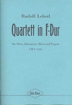 Leberl, Rudolf: Quartett F-Dur LWV1345 für Oboe, Klarinette, Horn und Fagott, Partitur und Stimmen 