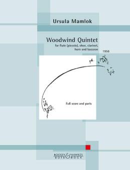 Mamlok, Ursula: Woodwind Quintet (1956) for flute (pic), oboe, clarinet, horn, bassoon, score and parts 
