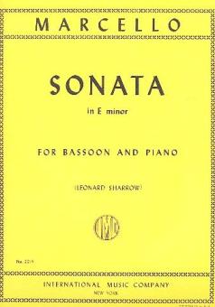 Marcello, Benedetto: Sonata e minor for bassoon and piano 