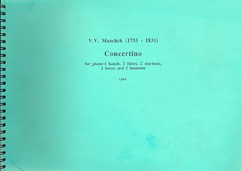 Maschek, V.V.: Concertino für 2 Flöten, 2 Klarinetten, 2 Hörner, 2 Fagotte und Klavier zu 4 Händen, Partitur 