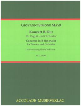 Mayr, Johann Simon: Konzert B-Dur für Fagott und Orchester, Klavierauszug mit Solostimme 