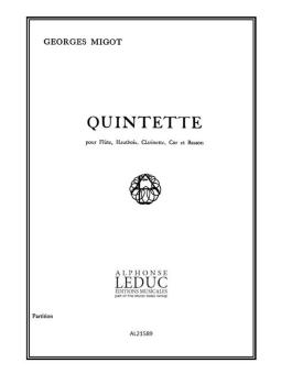 Migot, Georges: Quintette pour flûte, hautbois, clarinette, cor et basson, partition de poche 