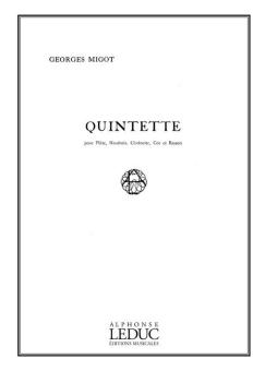 Migot, Georges: Quintette pour flûte, hautbois, clarinette, cor et basson, partition et parties 