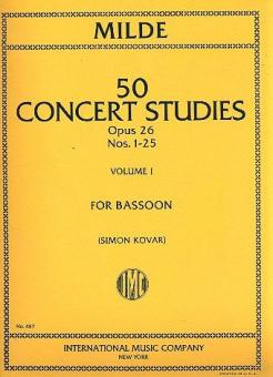 Milde, Ludwig: 50 Concert Studies op.26 vol.1 (nos.1-25) for bassoon 