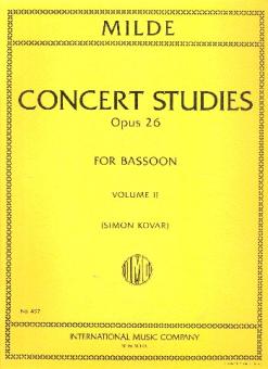 Milde, Ludwig: Concert Studies op.26 vol.2 for bassoon 