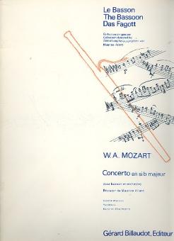 Mozart, Wolfgang Amadeus: Concerto sib majeur KV191 pour basson et orchestre  pour basson et piano 