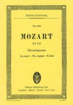 Mozart, Wolfgang Amadeus: Divertimento no. 12 e flat major KV252 for 2 oboes, 2 horns and 2 bassoons, Miniature score 